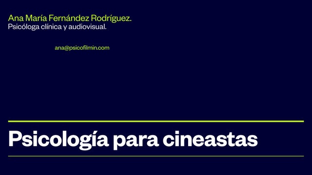 Curso Psicología para cineastas